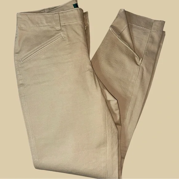 NWOT LAUREN by RALPH LAUREN CLASSIC SKINNY CROPPED W/ZIPPER PANTS•S/4 - Picture 2 of 13